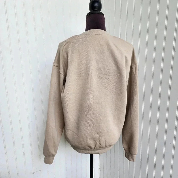 New York 1992 Sweatshirt Beige Red Unisex Yankee Colored Crewneck Sz M - Picture 6 of 10